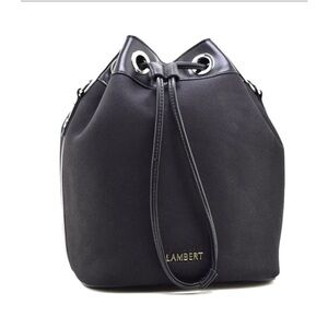 EUC Lambert Camilla 2-in-1 Bucket Handbag - Black